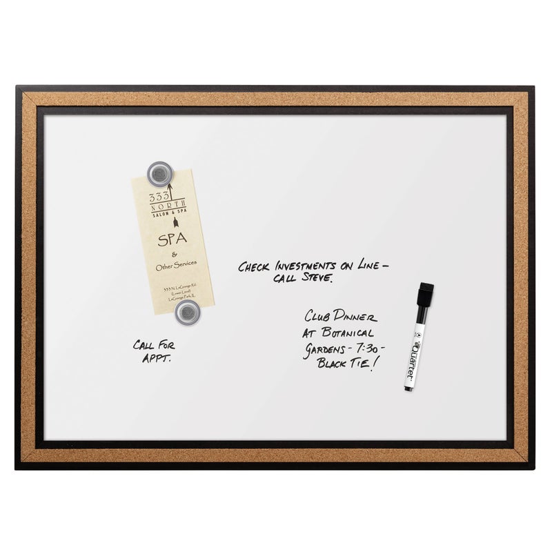 Quartet Dry-Erase Board/Whiteboard, 17"x23", Magnetic, Cork Frame (13765) - Image 3